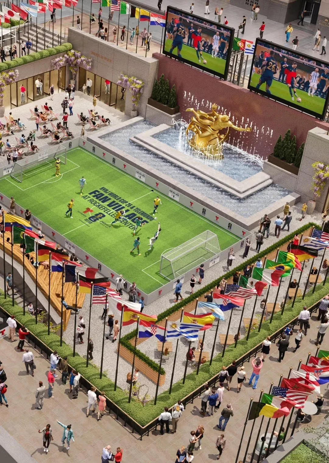 World Cup fan village at Rockefeller