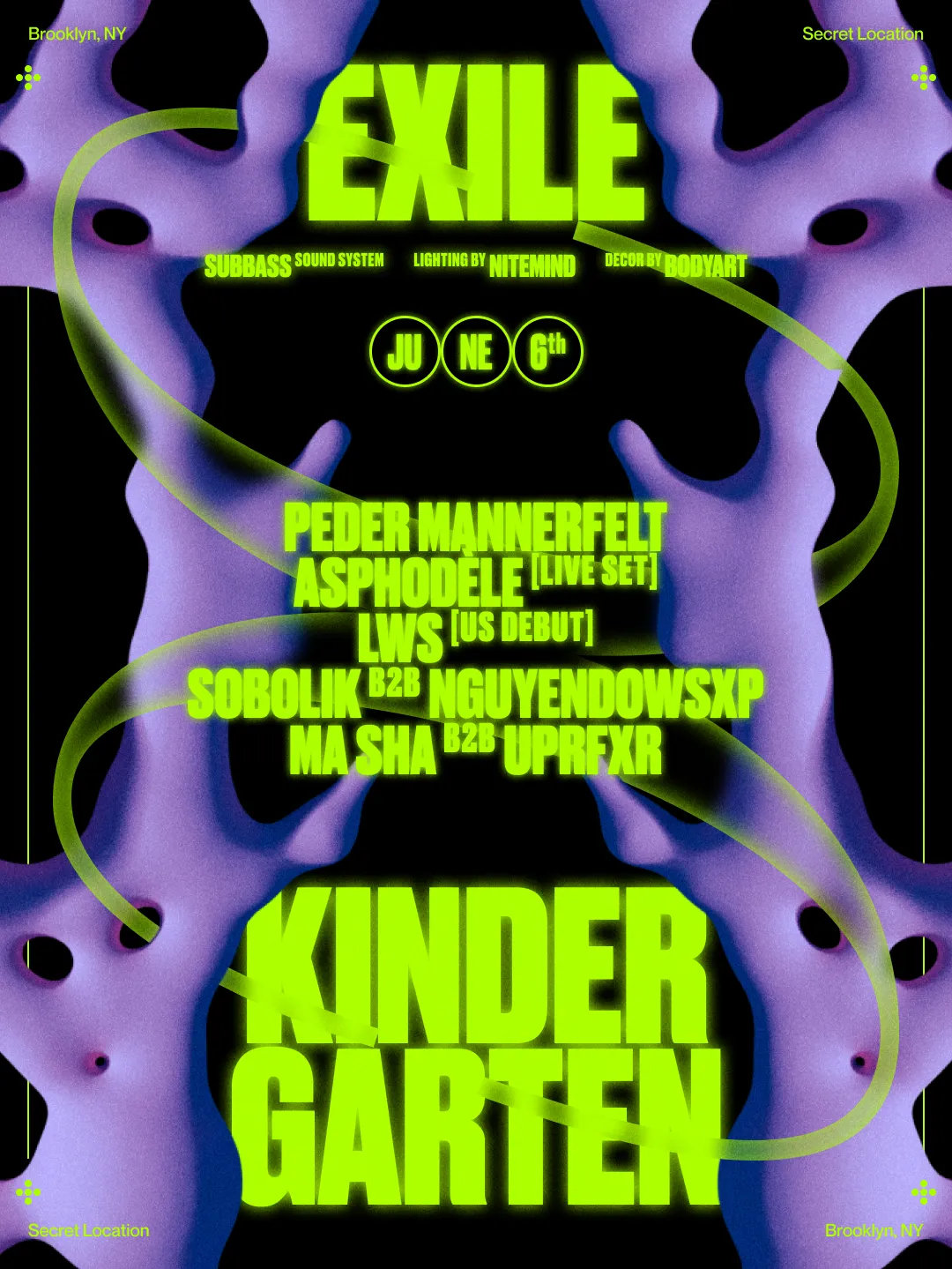 EXILE and KINDERGARTEN techno event